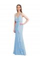 Affordable Fluted Long Chiffon Bridesmaid Dress with Cascading Ruffles