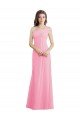 Affordable Single Shoulder Chiffon Bridesmaid Dress with Draped Bodice