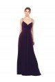 Affordable Floor Length A-Line Chiffon Bridesmaid Dress with Criss Cross Back