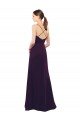 Affordable Floor Length A-Line Chiffon Bridesmaid Dress with Criss Cross Back