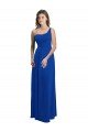 Affordable One Shoulder A-Line Chiffon Bridesmaid Dress with Pleated Bodice