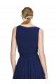 Affordable V-Neck Ruched Chiffon Bridesmaid Dress with Waistband