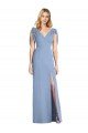 Affordable Bow-Shoulder Sleeveless Deep V-Back Mermaid Bridesmaid Dress