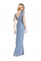 Affordable Bow-Shoulder Sleeveless Deep V-Back Mermaid Bridesmaid Dress