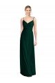 Affordable Wide V-Neck Long Spaghetti Strap Chiffon Bridesmaid Dress