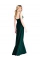 Affordable Wide V-Neck Long Spaghetti Strap Chiffon Bridesmaid Dress