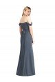 Affordable Off the Shoulder Criss Cross Bodice Trumpet Chiffon Bridesmaid Dress