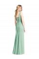 Affordable Sleeveless Tie Back Chiffon Trumpet Chiffon Bridesmaid Dress
