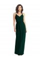 Affordable V-Neck Blouson Bodice Chiffon Maxi Bridesmaid Dress