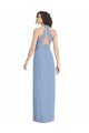 Affordable V-Neck Halter Back Straps Chiffon Formal Bridesmaid Dress