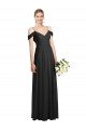 Affordable Cold-Shoulder V-Back Chiffon Maxi Bridesmaid Dress