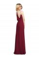 Affordable Full Length Draped Blouson Back Chiffon Maxi Bridesmaid Dress