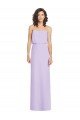 Affordable Full Length Lux Chiffon Blouson Bodice Bridesmaid Dress