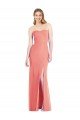 Affordable Strapless Chiffon Trumpet Bridesmaid Dress with Front Slit
