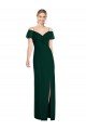 Affordable Ruffled Cold-Shoulder Maxi Chiffon Bridesmaid Dress
