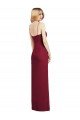 Affordable Spaghetti Strap Draped Skirt Chiffon Bridesmaid Dress with Front Slit