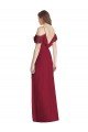 Affordable Ruffled Cold-Shoulder Chiffon Maxi Bridesmaid Dress