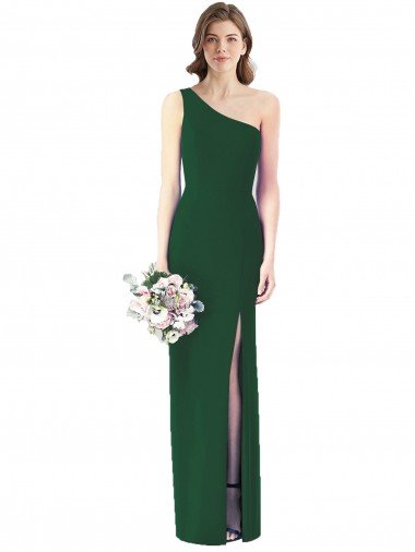 Affordable One Shoulder Chiffon Trumpet Bridesmaid Dress