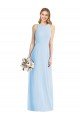Affordable Sleeveless Halter Chiffon Maxi Bridesmaid Dress