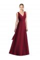 Affordable Sleeveless V-Neck Chiffon Wrap Bridesmaid Dress