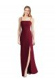 Affordable Tie-Back Cutout Trumpet Chiffon Bridesmaid Dress with Front Slit