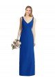 Affordable Sleeveless V-Back Long Trumpet Chiffon Bridesmaid Dress
