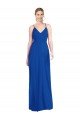 Affordable Criss Cross Back A-Line Chiffon Maxi Bridesmaid Dress