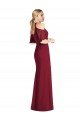 Affordable Ruffle Cold-Shoulder Mermaid Chiffon Maxi Bridesmaid Dress