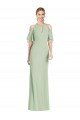 Affordable Ruffle Cold-Shoulder Mermaid Chiffon Maxi Bridesmaid Dress