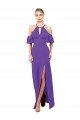 Affordable Slim A-Line Chiffon Bridesmaid Dress with Off The Shoulder Ruffle Sleeves