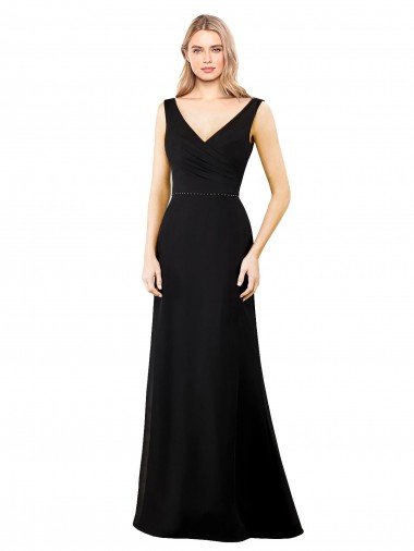 Affordable V-Neckline Chiffon Bridesmaid Dress / Prom Dress with Draped Bodice
