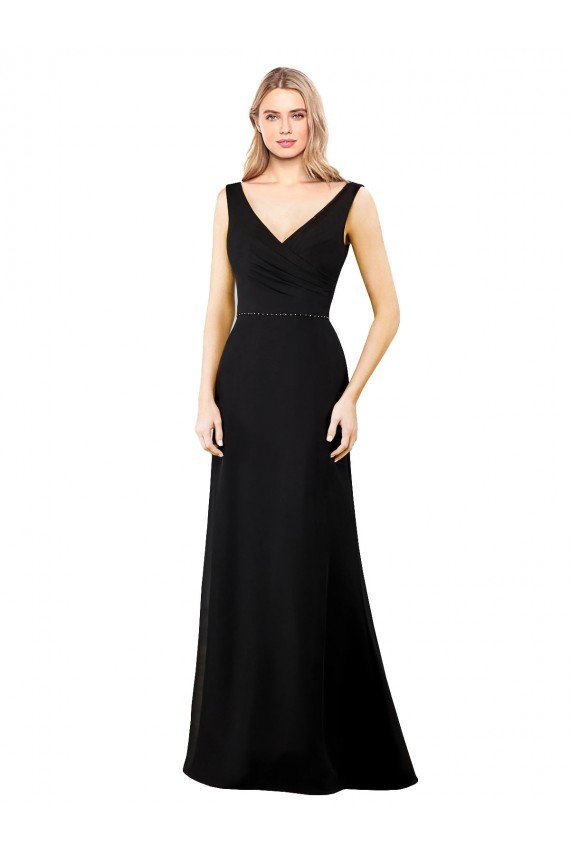 Affordable V-Neckline Chiffon Bridesmaid Dress / Prom Dress with Draped Bodice