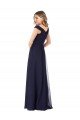 Affordable Off the Shoulder Classic Chiffon Bridesmaid Dress with Draped Bodice