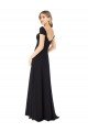 Affordable Sweetheart Cap Sleeves Chiffon Bridesmaid Dress