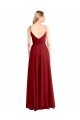 Affordable A-Line Spaghetti Straps V-Neckline Chiffon Bridesmaid Dress Open Back