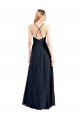Affordable Plunging V-Neckline Halter Chiffon Wrap Bridesmaid Dress / Prom Dress with High Slit