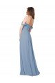 Affordable Empire Waist Off the Shoulder Chiffon Bridesmaid Dress with Sweetheart Bodice