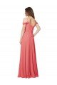 Affordable Draped Off the Shoulder Straps Chiffon Bridesmaid Dress