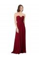 Affordable Draped Sweetheart Long Grecian Inspired Chiffon Bridesmaid Dress