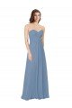 Affordable Chiffon A-Line Wraparound Draping Long Bridesmaid Dress