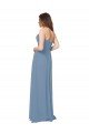 Affordable Chiffon A-Line Wraparound Draping Long Bridesmaid Dress