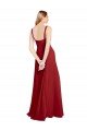 Affordable Sweetheart Neckline Long Chiffon Bridesmaid Dress with Side Slit and Wide Straps