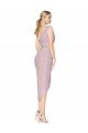 Affordable High Low One Shoulder Ruffles V-Neck Chiffon Wrap Bridesmaid Dress / Formal Prom Dress