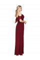 Affordable Cold Shoulder Long Mermaid Chiffon Bridesmaid Dress / Formal Prom Dress with Straps
