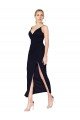 Affordable Chiffon High Neck Spaghetti Straps Short Cocktail Bridesmaid Dress / Formal Prom Dress