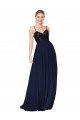 Affordable Sweetheart High Neck Sequin Top Long Chiffon Bridesmaid Dress / Prom Dress