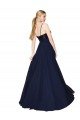 Affordable Sweetheart High Neck Sequin Top Long Chiffon Bridesmaid Dress / Prom Dress