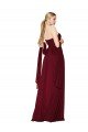 Affordable Draped Strapless Long A-Line Chiffon Bridesmaid Dress / Formal Prom Dress