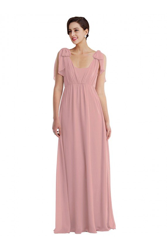 Affordable Empire Waist Long Halter Maxi Bridesmaid Dress
