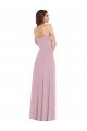 Affordable Off the Shoulder Draped Sleeve Maxi Bridesmaid Dress with Front Slit